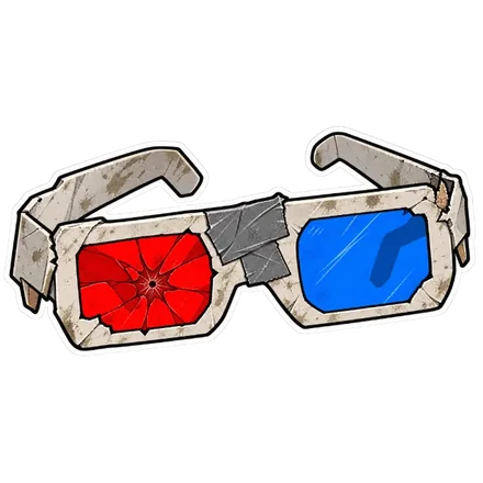 Broken 3D glasses